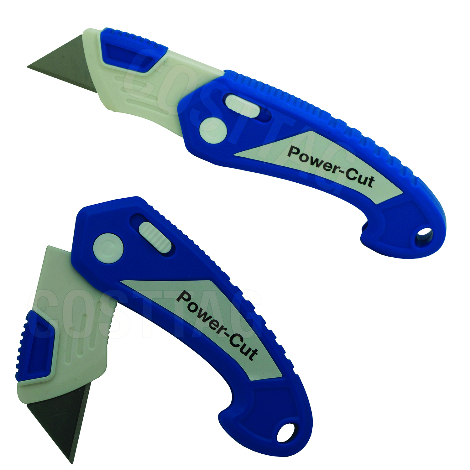 Lightweight Heavy Duty Pocket Knife Retractable Blade ABS Folding Safety Utility Box Cutter with Lock Release - 4 Pack